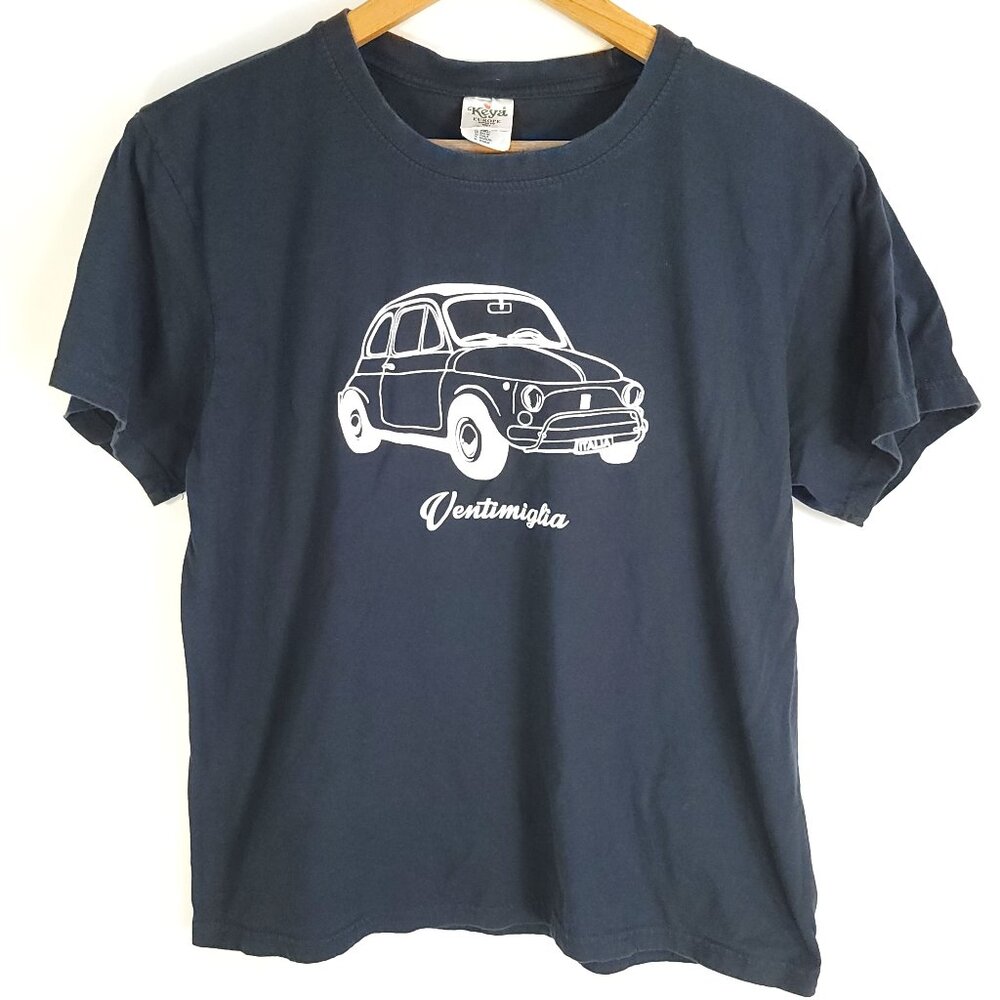 Ventimiglia Italia Graphic T-Shirt Men's Med Navy Car Keya